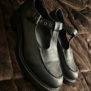 Torrid Black T-Strap Chunky Shoes